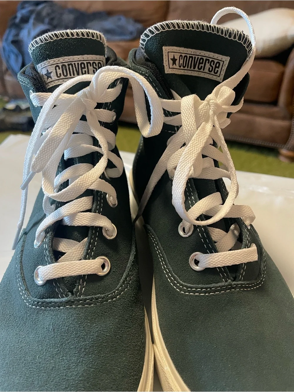 Converse Skid Grip Cons Nubuck High Top Green 2020 Men’s 7.5 Woman’s 9
